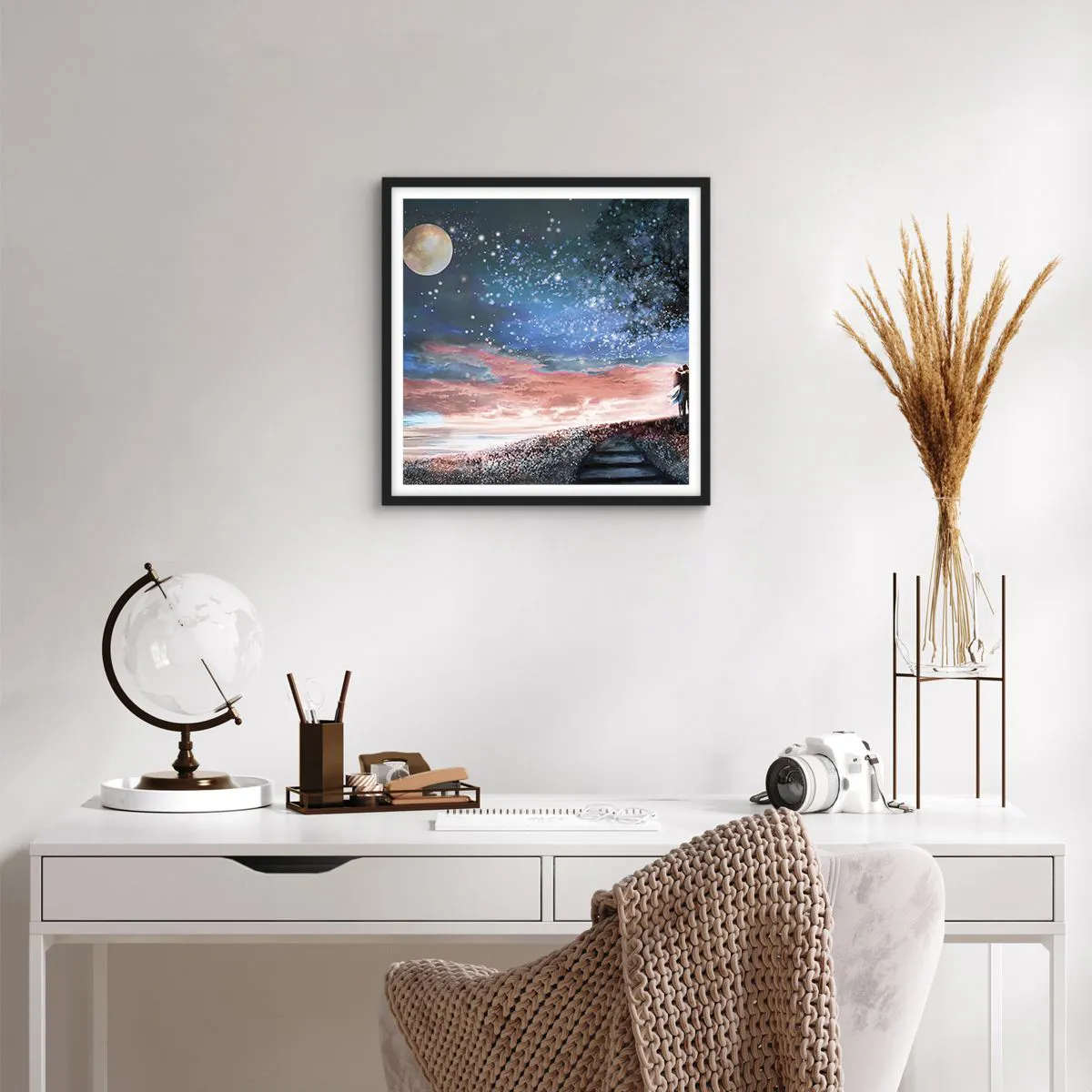 Plakat i sort ramme - En stjernepræstation - 40x40 cm