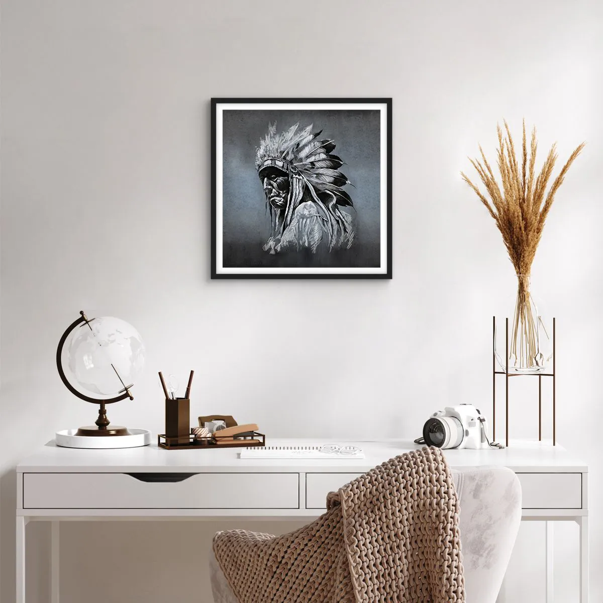 Poster in cornice nera - Ritorno alle radici - 40x40 cm