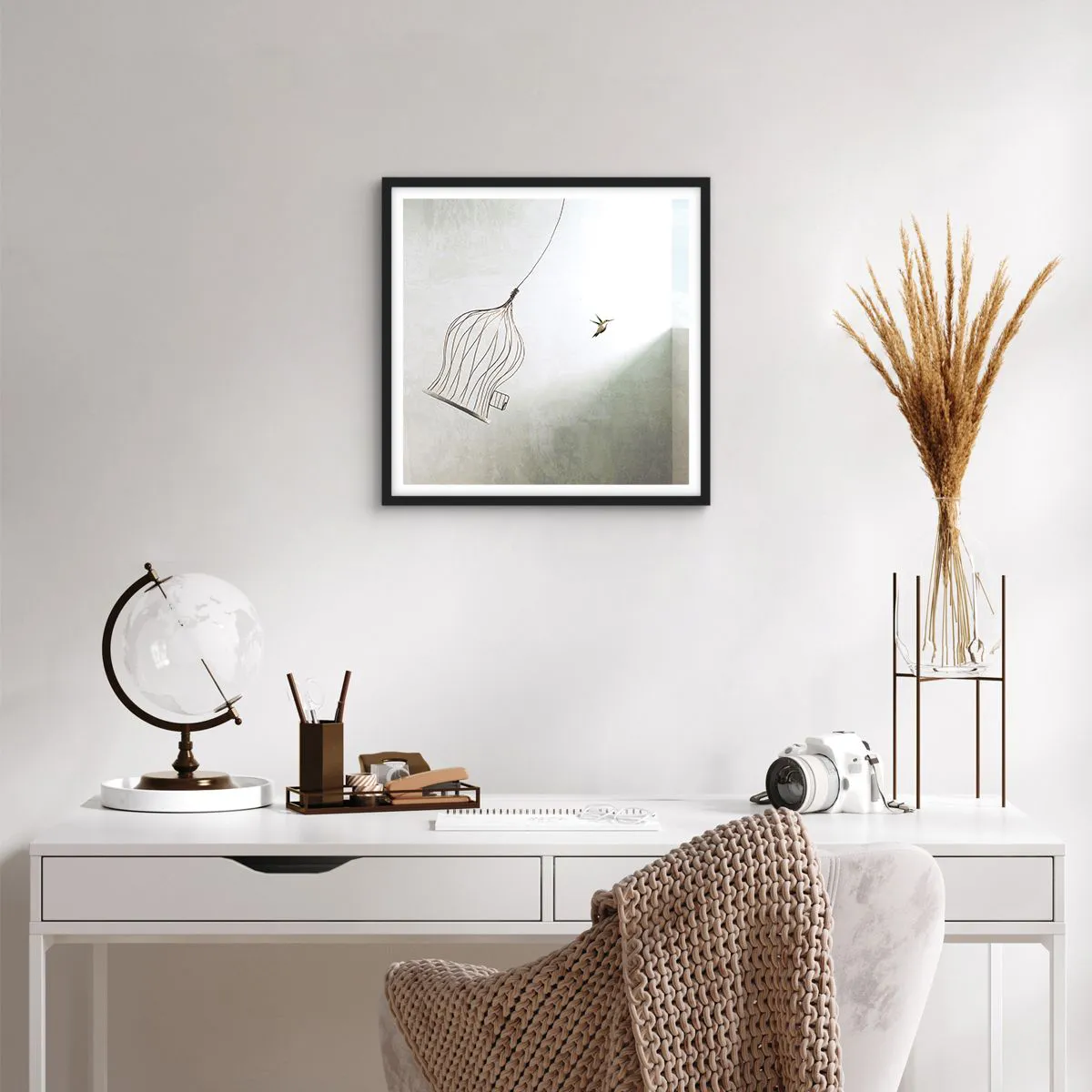 Poster in cornice nera - Nel proprio elemento - 40x40 cm