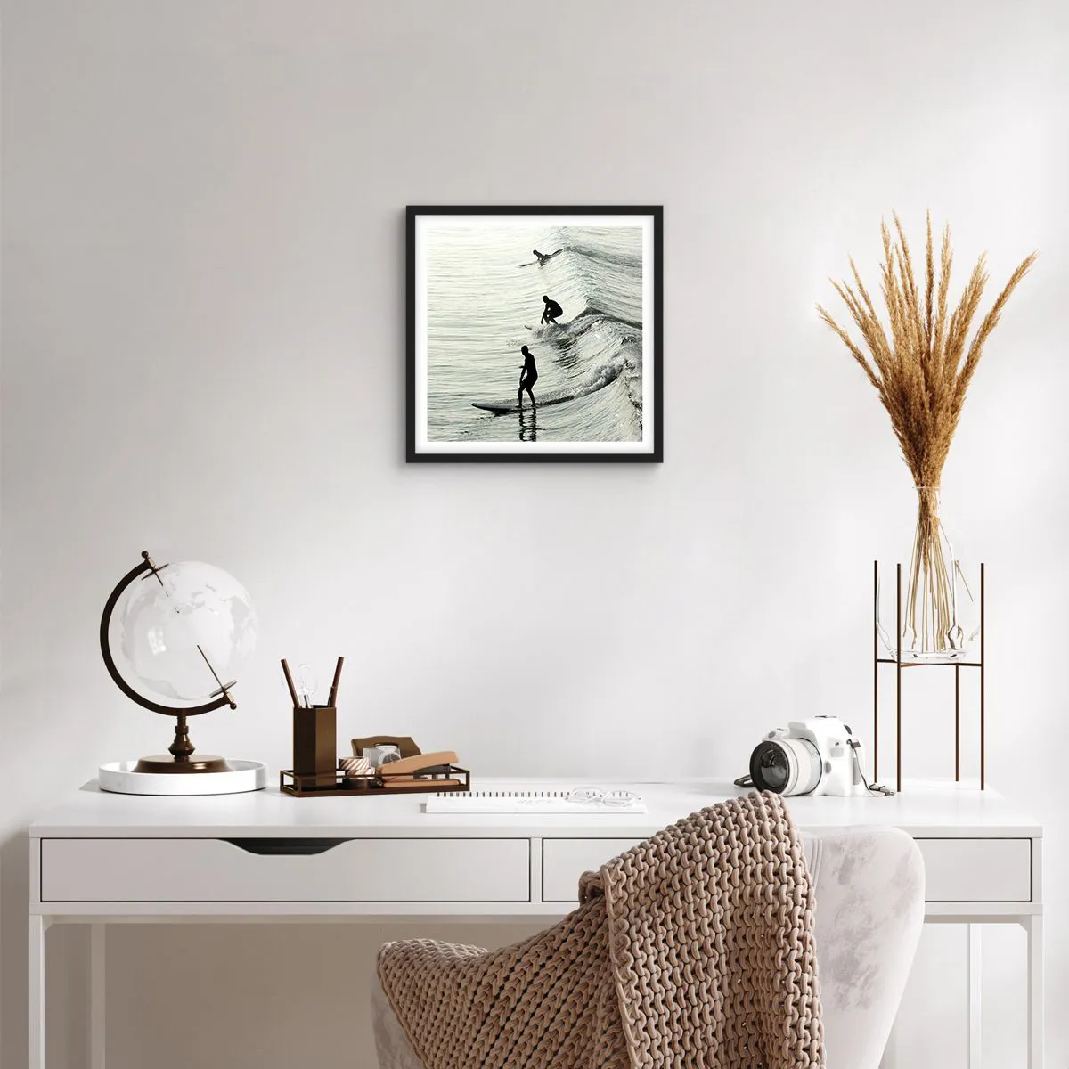 Plakát v černém rámu - Za vlnou - 40x40 cm