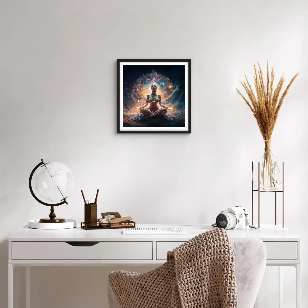 Poster in black frame - Good Energy Flow - 40x40 cm
