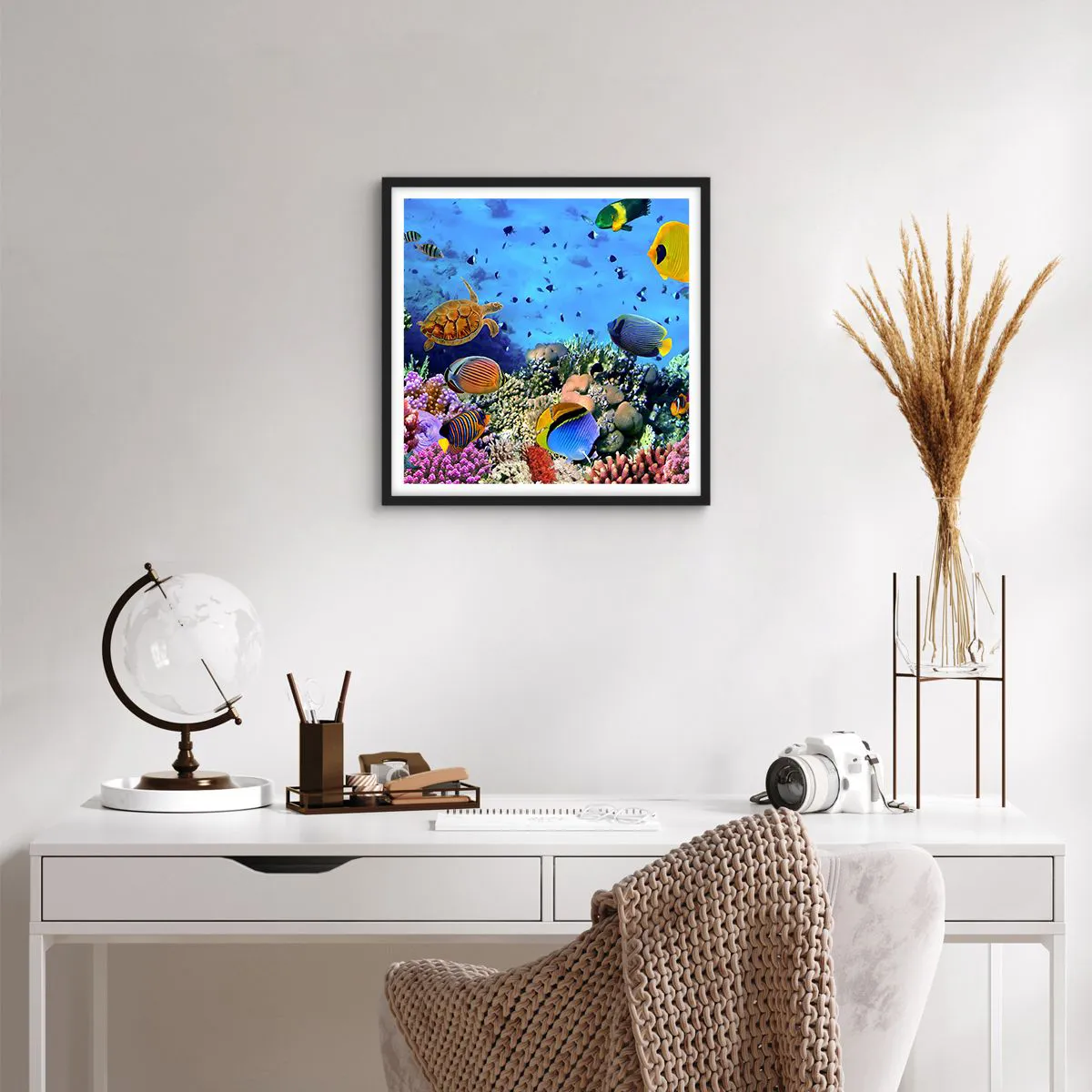 Affiche dans un cadre noir - Poster - Et que sait-on de la vie… - 50x50 cm