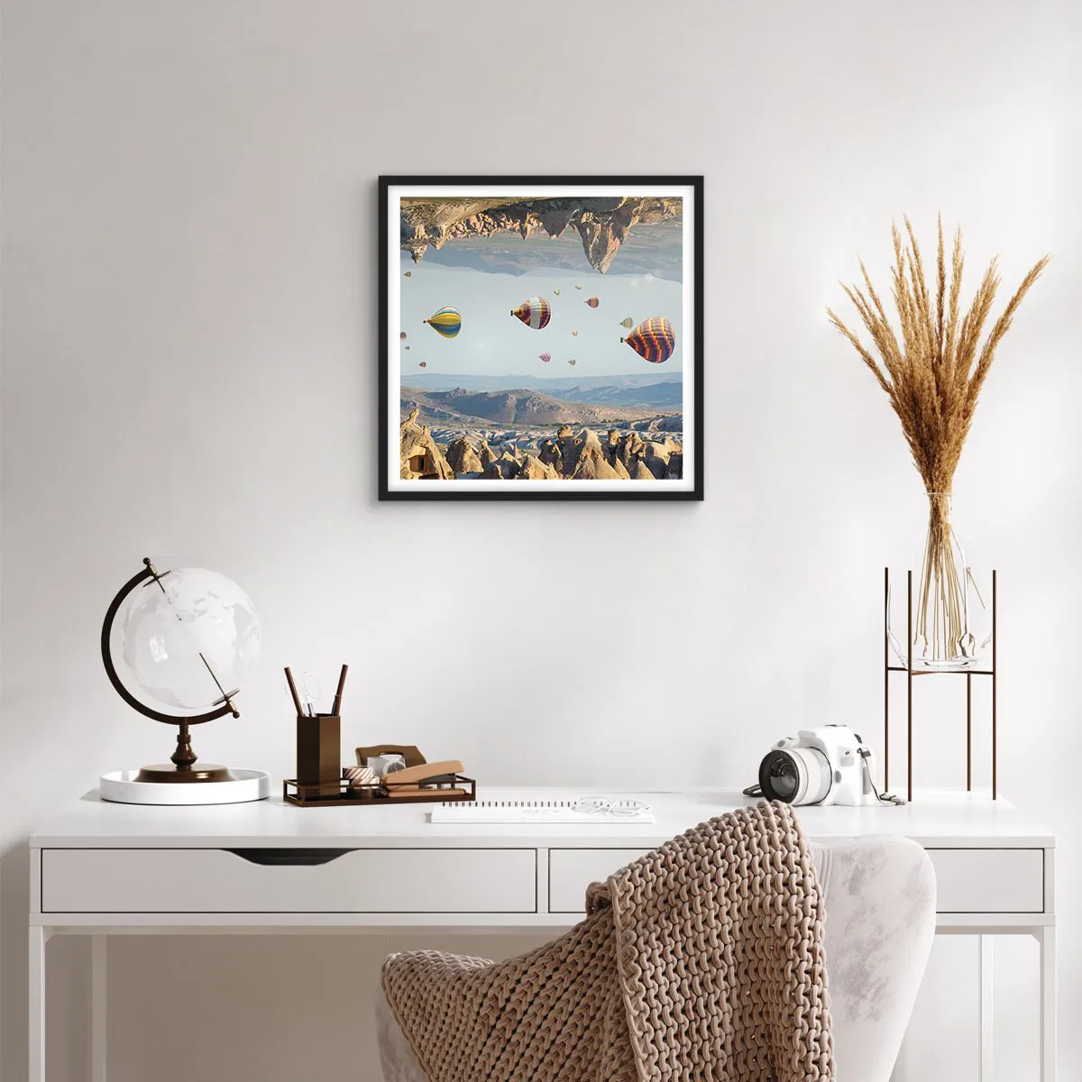 Poster in black frame - Here Everything Is Possible - 50x50 cm