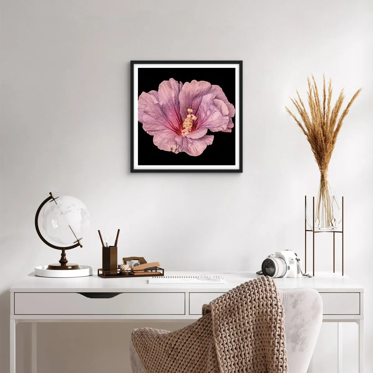 Affiche dans un cadre noir - Poster - Directement au coeur - 50x50 cm