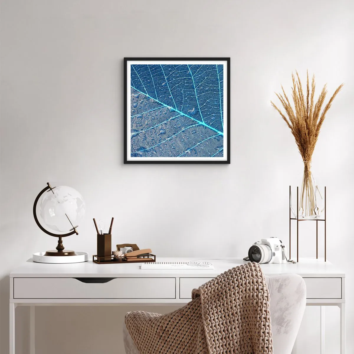 Poster in cornice nera - Vita nel blu - 50x50 cm