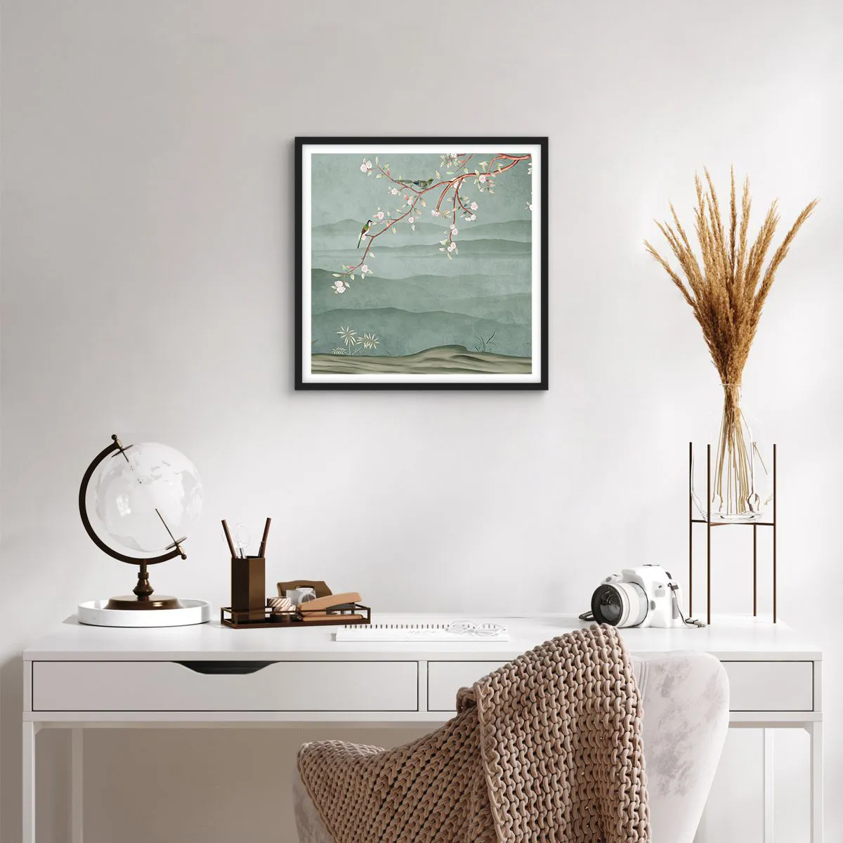 Poszter fehér keretben - Tavasz, ah, te vagy az - 50x50 cm