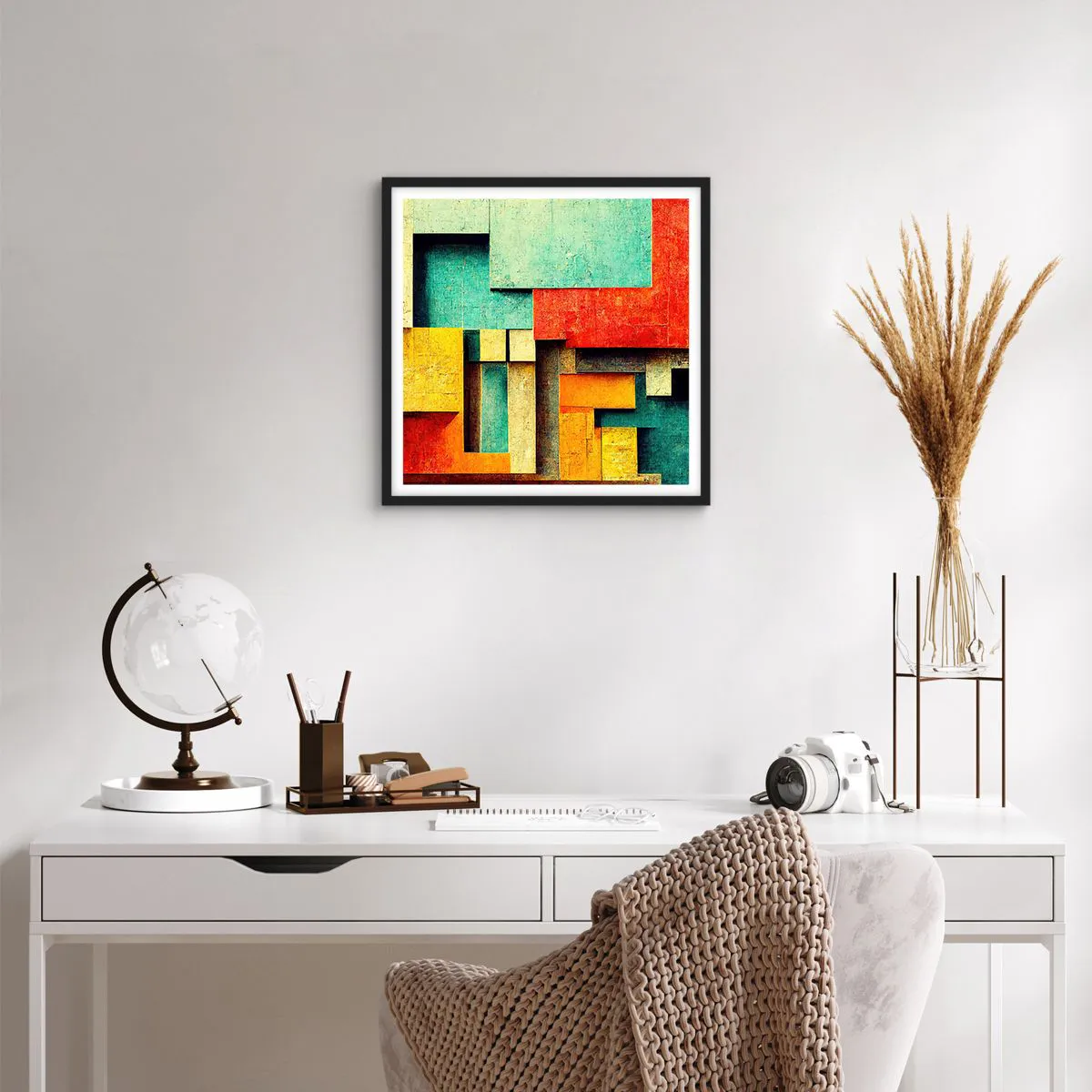 Poster in black frame - Festival of Right Angles - 50x50 cm