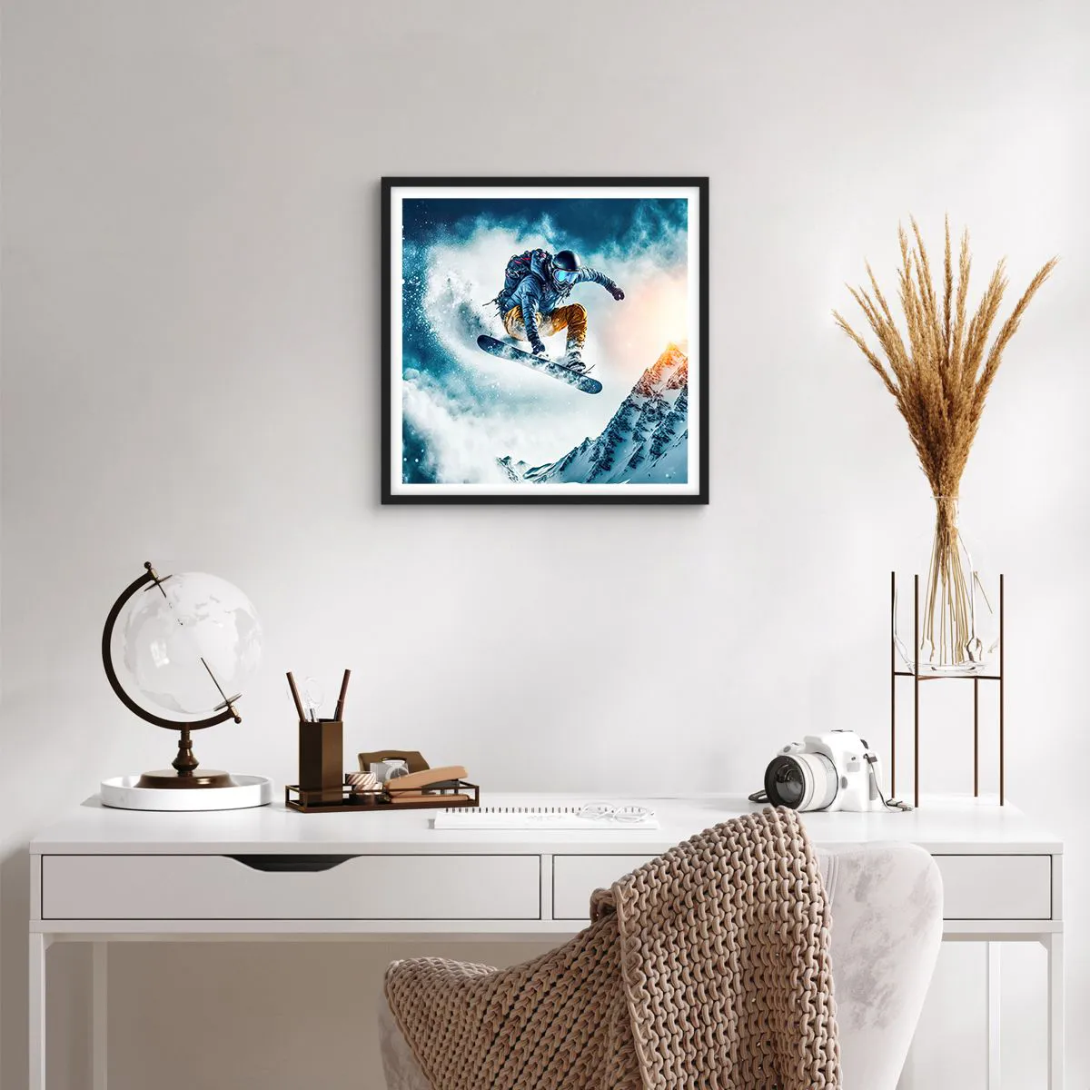 Affiche dans un cadre noir - Poster - Des émotions extrêmes - 50x50 cm