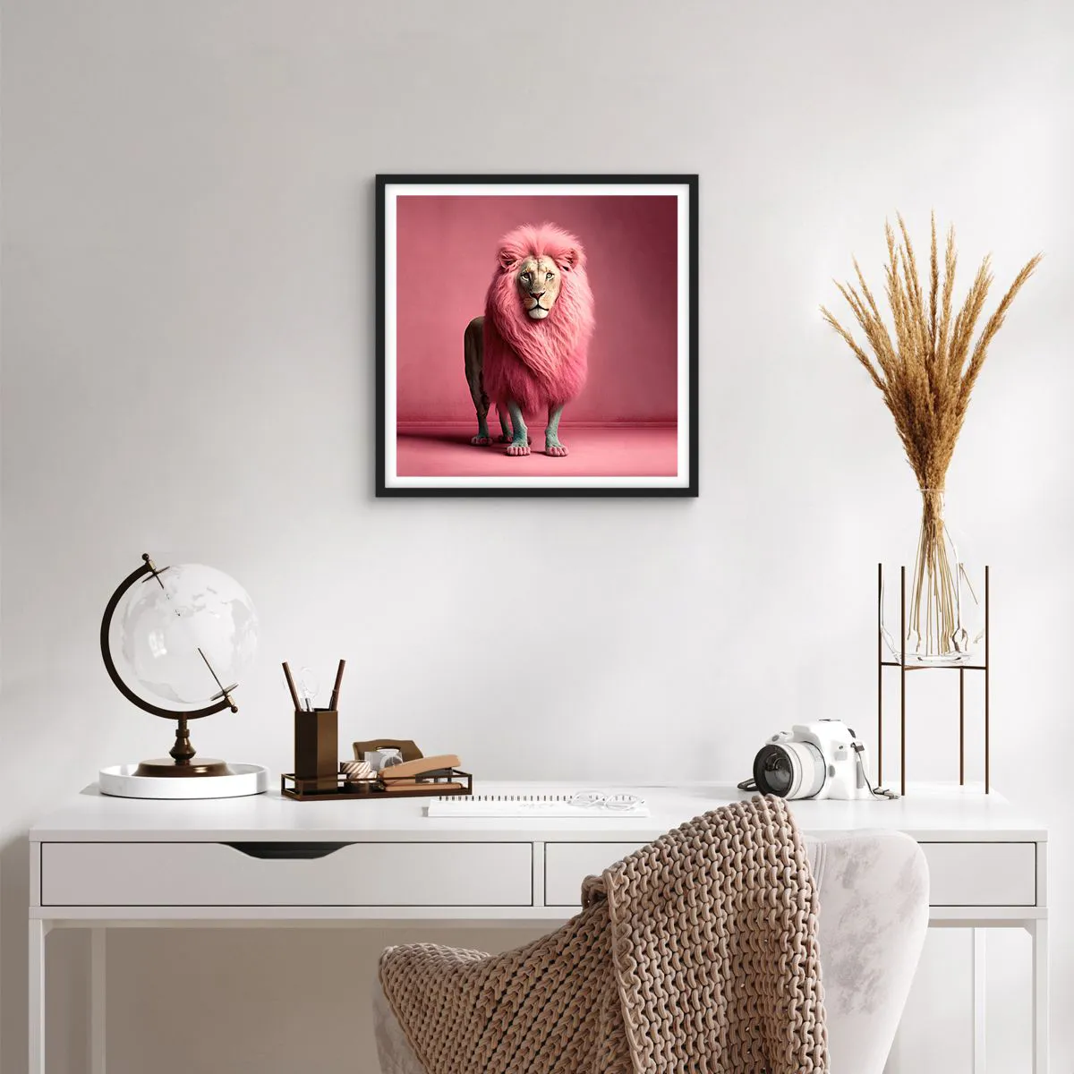 Affisch i svart ram - Och du är inte längre rädd - 50x50 cm