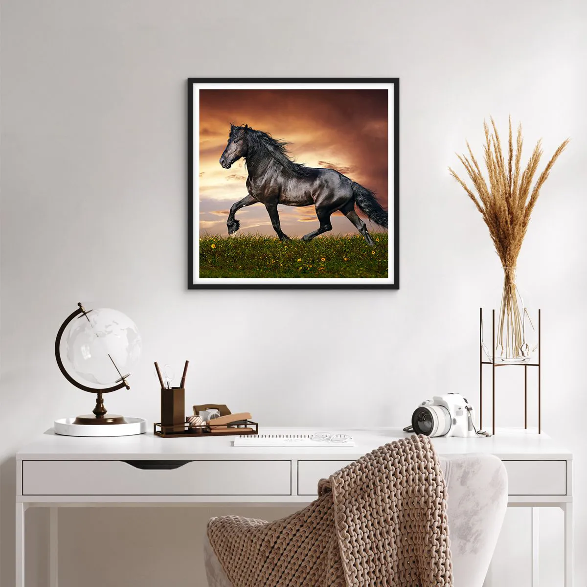 Poszter fehér keretben - Fekete herceg - 60x60 cm