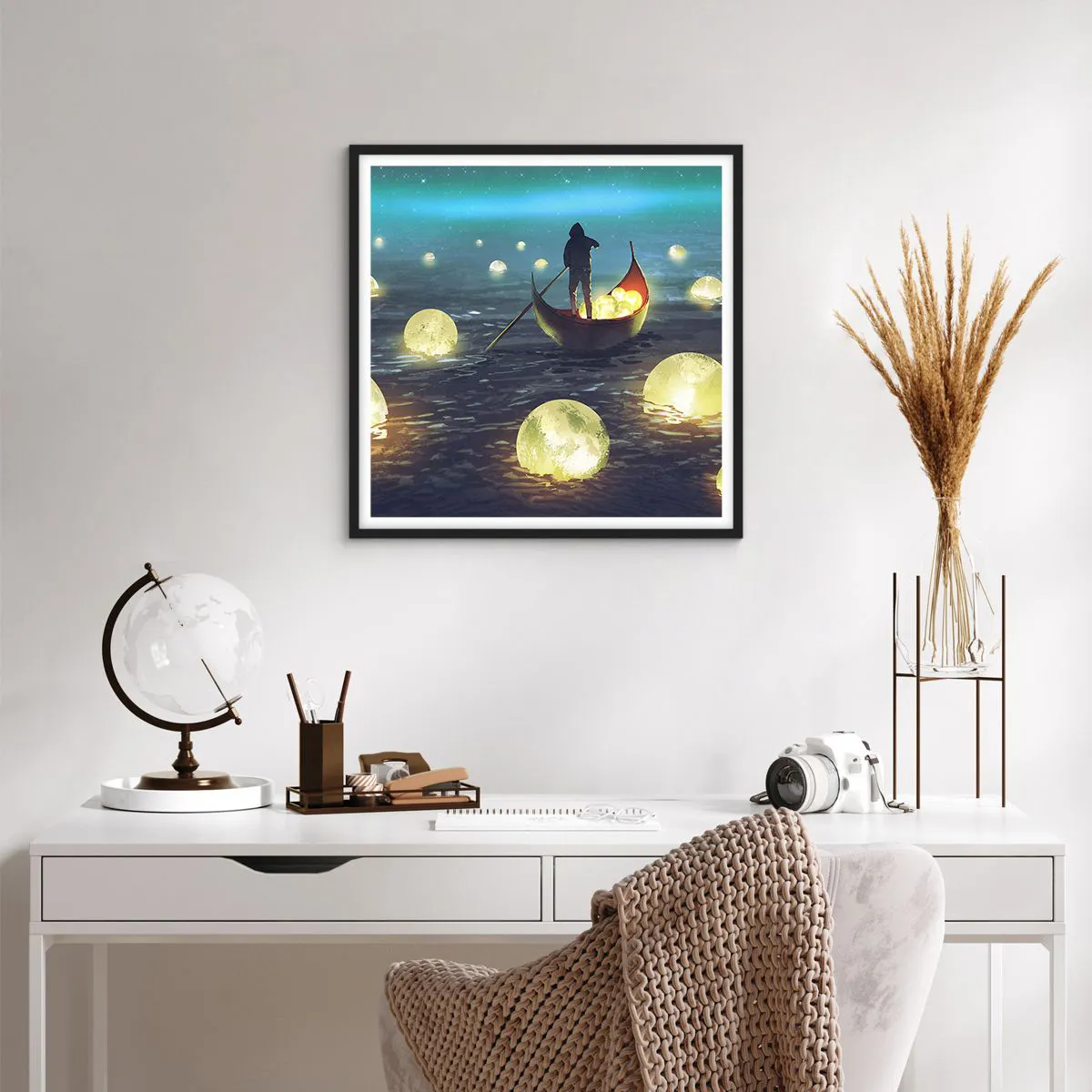 Pôster com moldura preta - Coisas com as quais os filósofos nunca sonharam - 60x60 cm