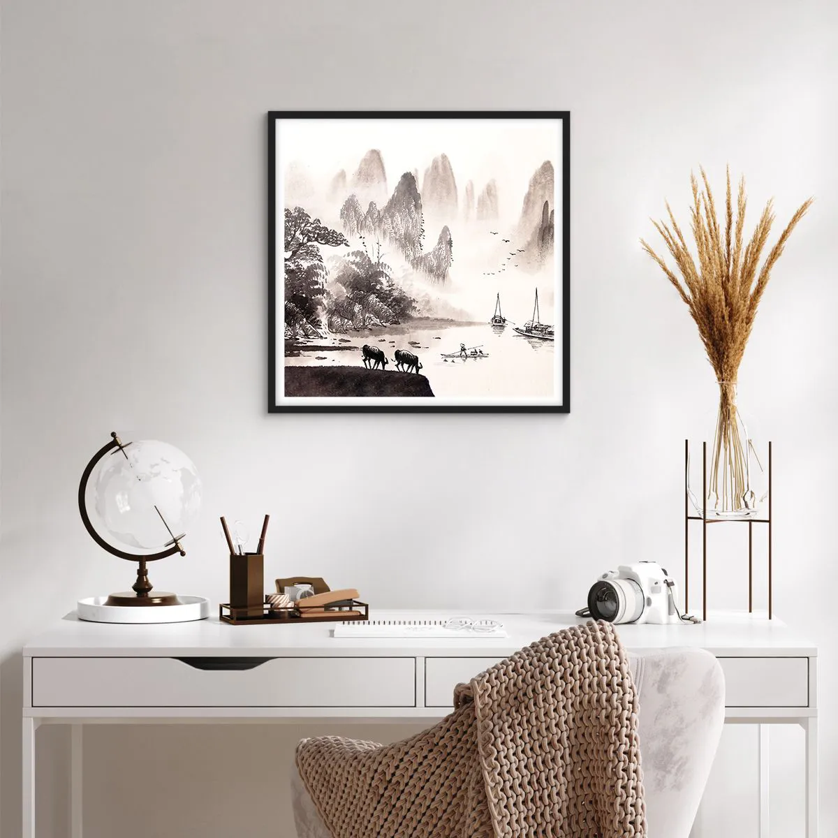 Plakát v černém rámu - Exotická všednost Východu - 60x60 cm