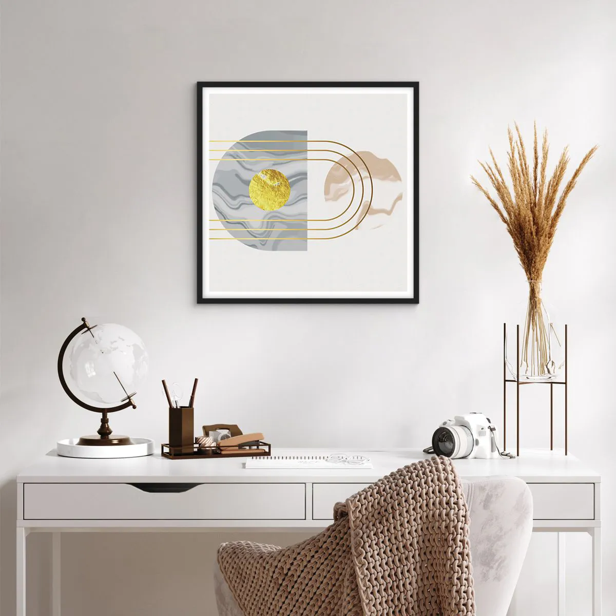 Poster in cornice nera - Chiarezza e lucentezza - 60x60 cm