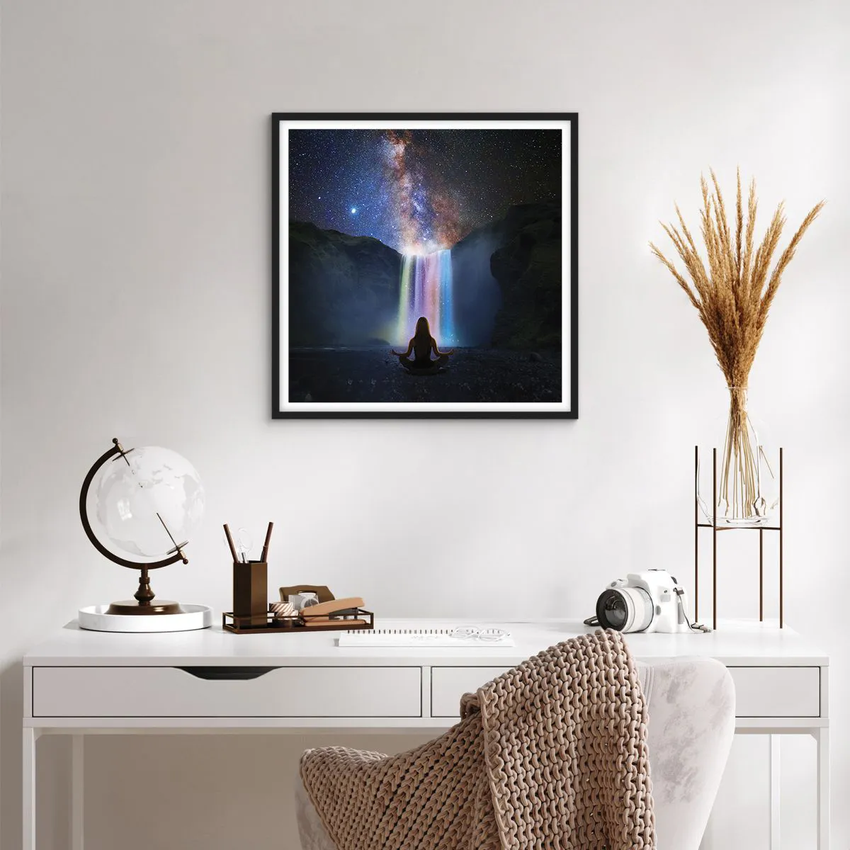 Affiche dans un cadre noir - Poster - Harmonie absolue - 60x60 cm