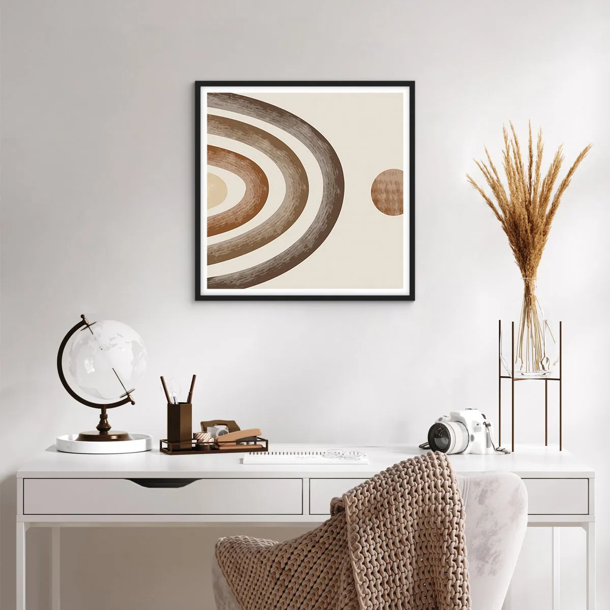 Poster in black frame - In a Distant Galaxy - 60x60 cm