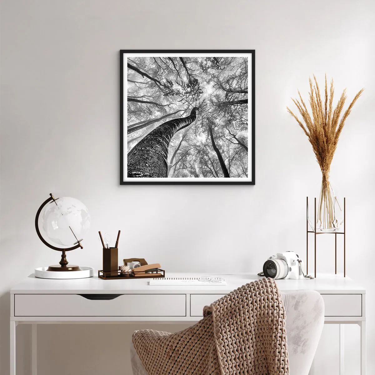 Poszter fehér keretben - Verseny a fény felé - 60x60 cm