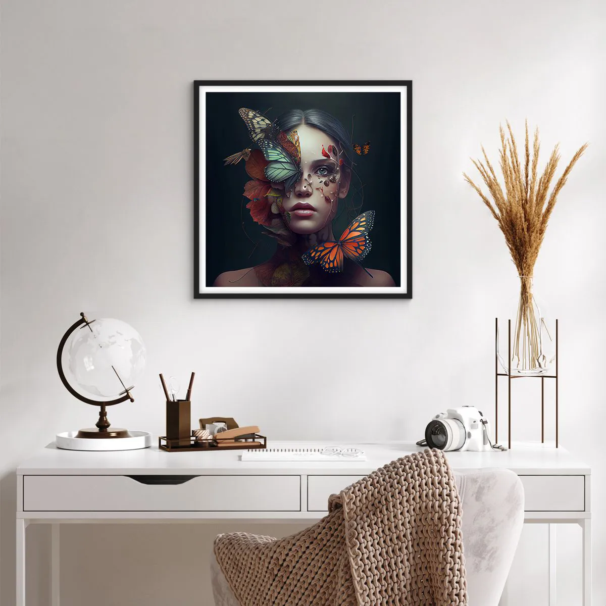 Poszter fehér keretben - Egy csodálatos metamorfózis - 60x60 cm