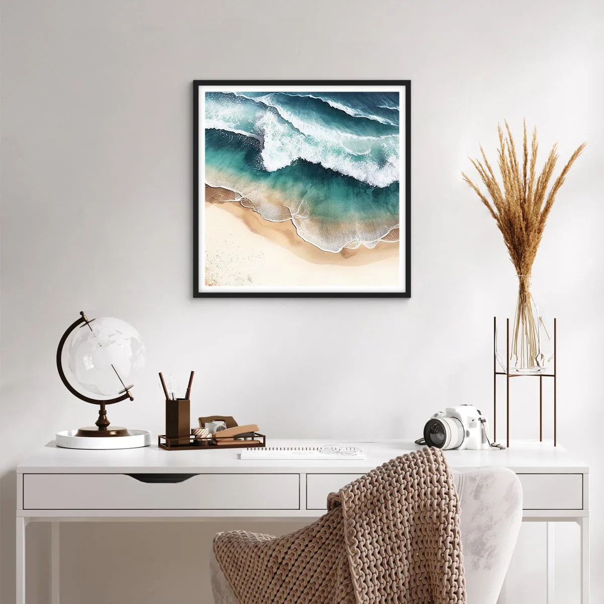 Affisch i svart ram - Ett evigt möte - 60x60 cm