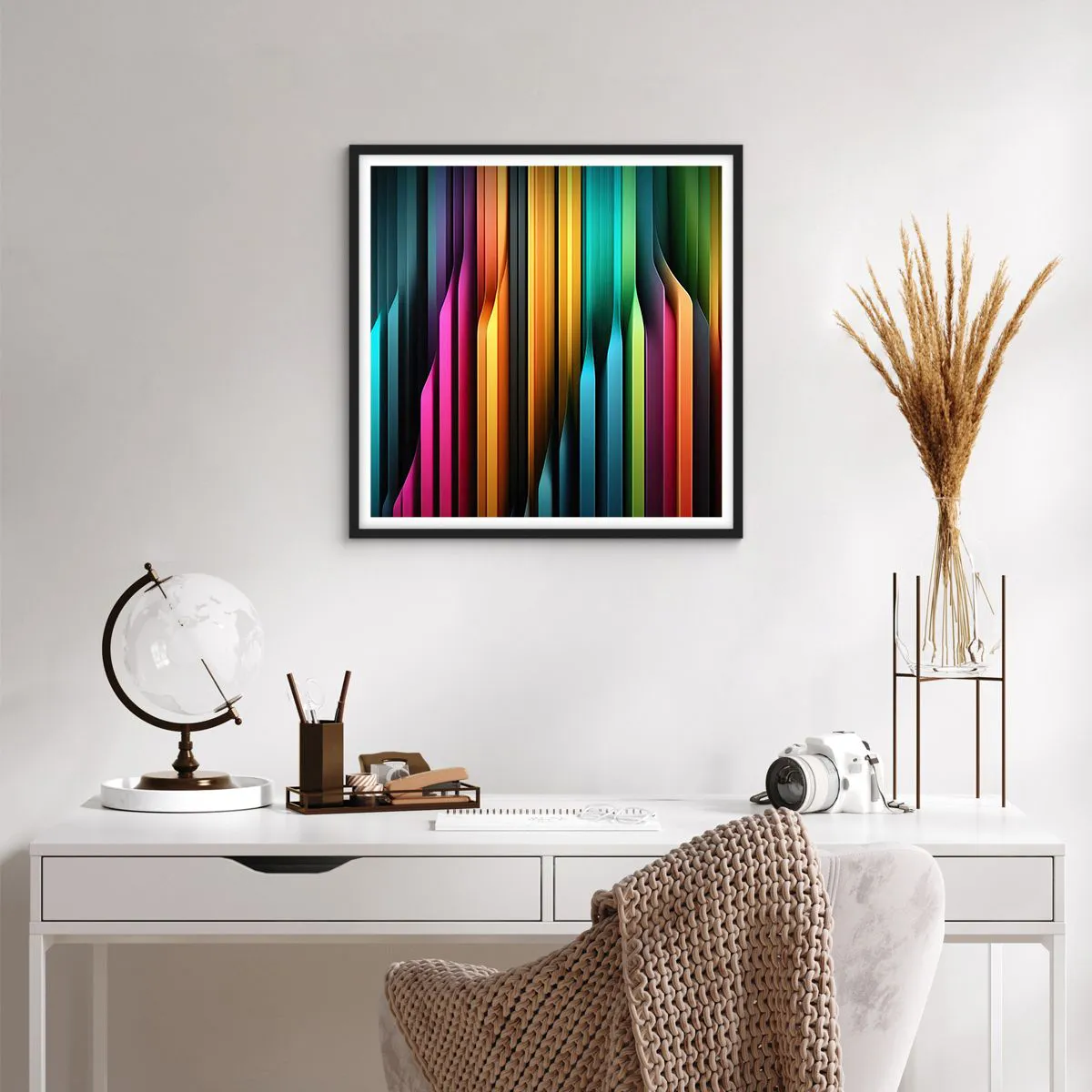 Poster in black frame - Light Organs - 60x60 cm