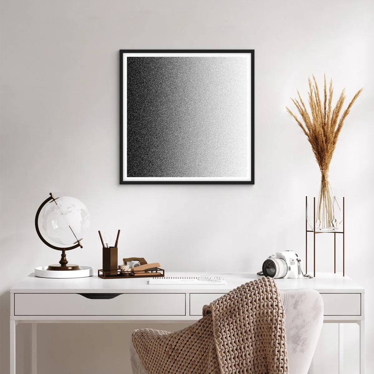 Poster in black frame - Towards Light - 60x60 cm