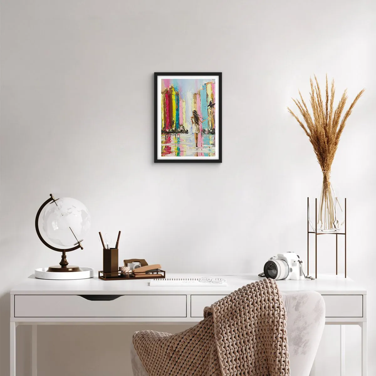 Poster in black frame - Follow Me - 30x40 cm