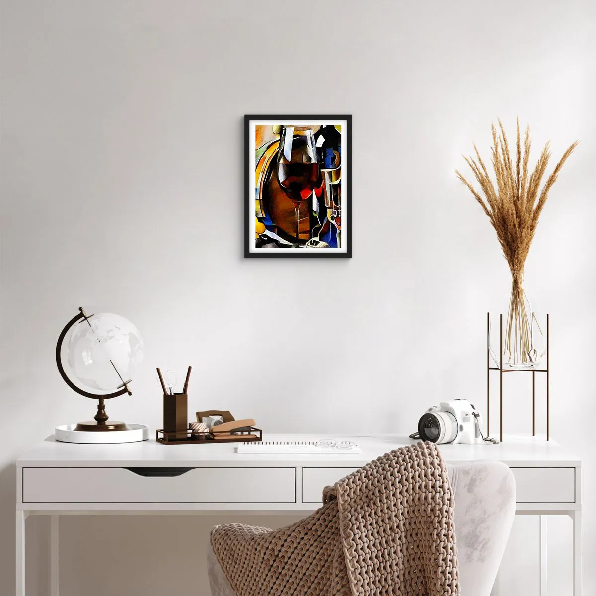 Plakát v černém rámu - I svět dostává barvy - 30x40 cm