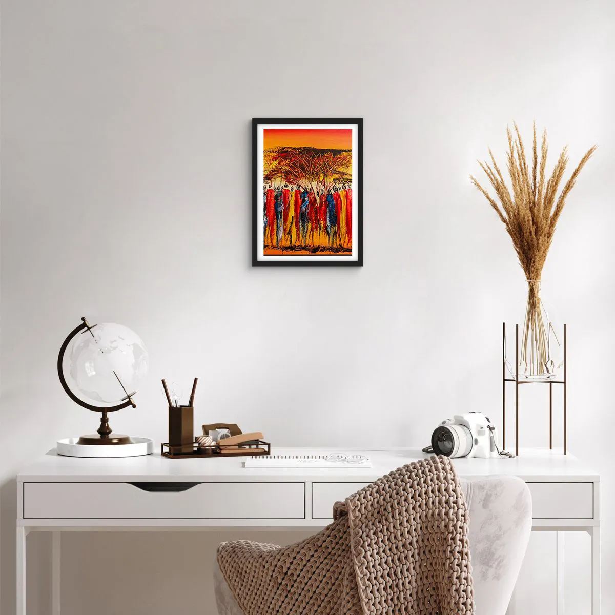 Poster in einem schwarzem Rahmen - Dort, dort, dort gehen sie - 30x40 cm