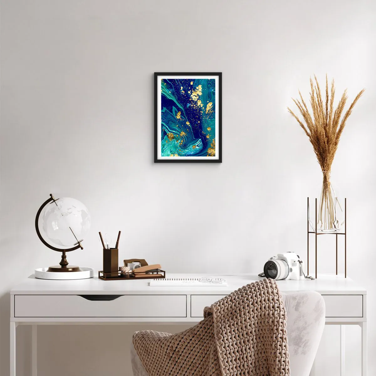 Affisch i svart ram - Solflingor - 30x40 cm