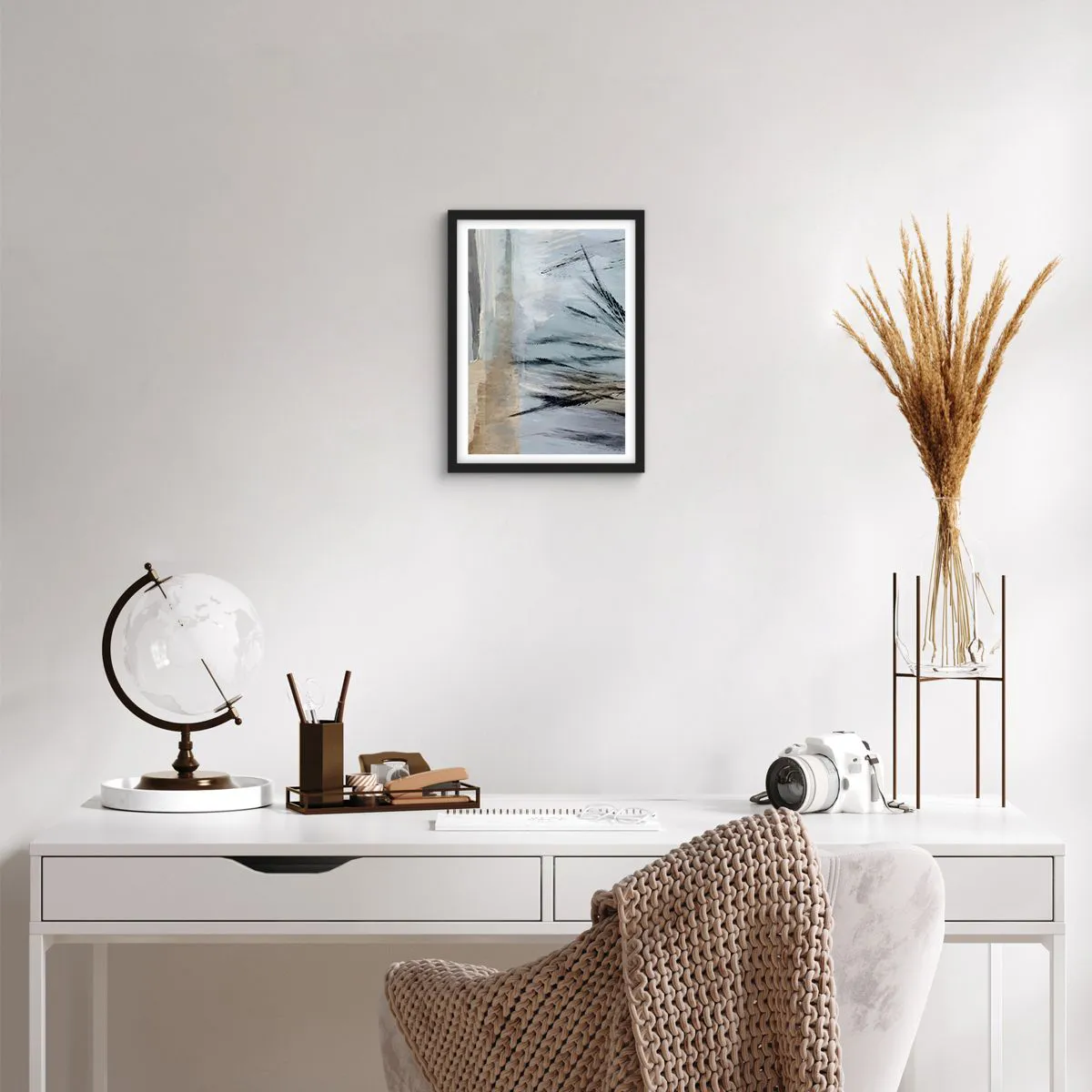 Plakat i sort ramme - Vintermarker - 30x40 cm