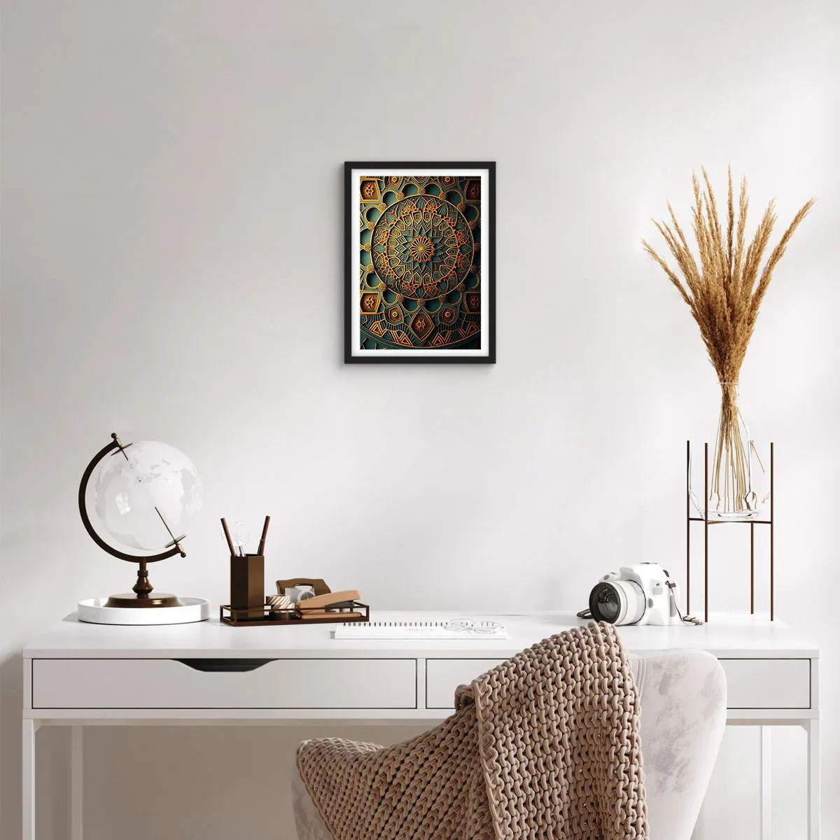 Pôster com moldura preta - Em uma atmosfera árabe - 30x40 cm