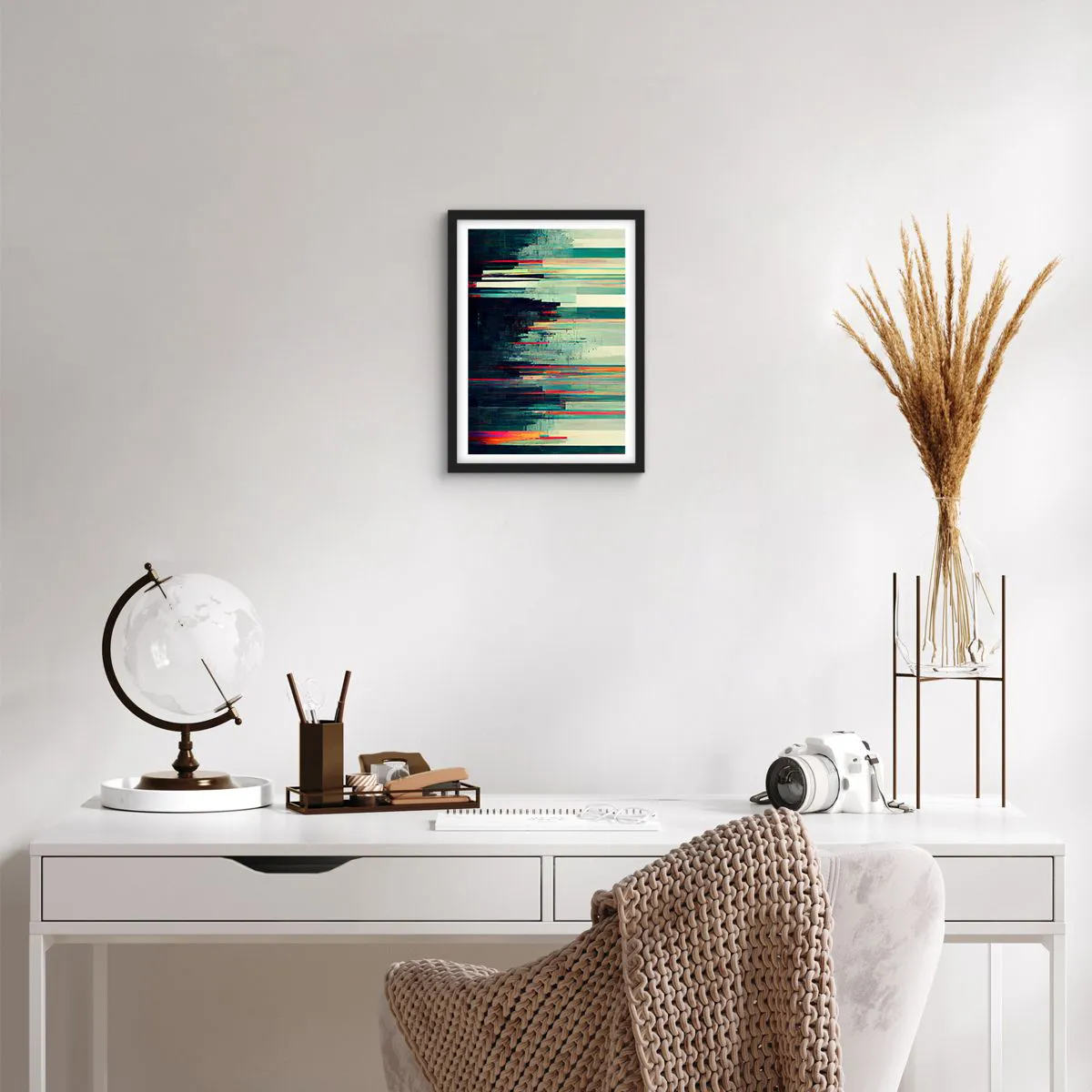 Affiche dans un cadre noir - Poster - Ville futuriste - 30x40 cm