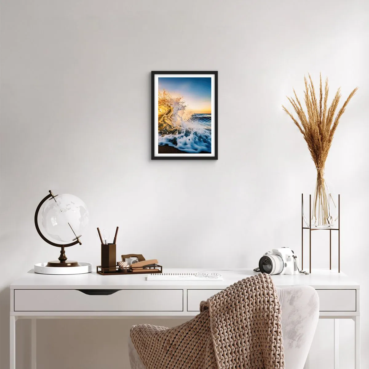 Plakát v černém rámu - Hra v písku - 30x40 cm