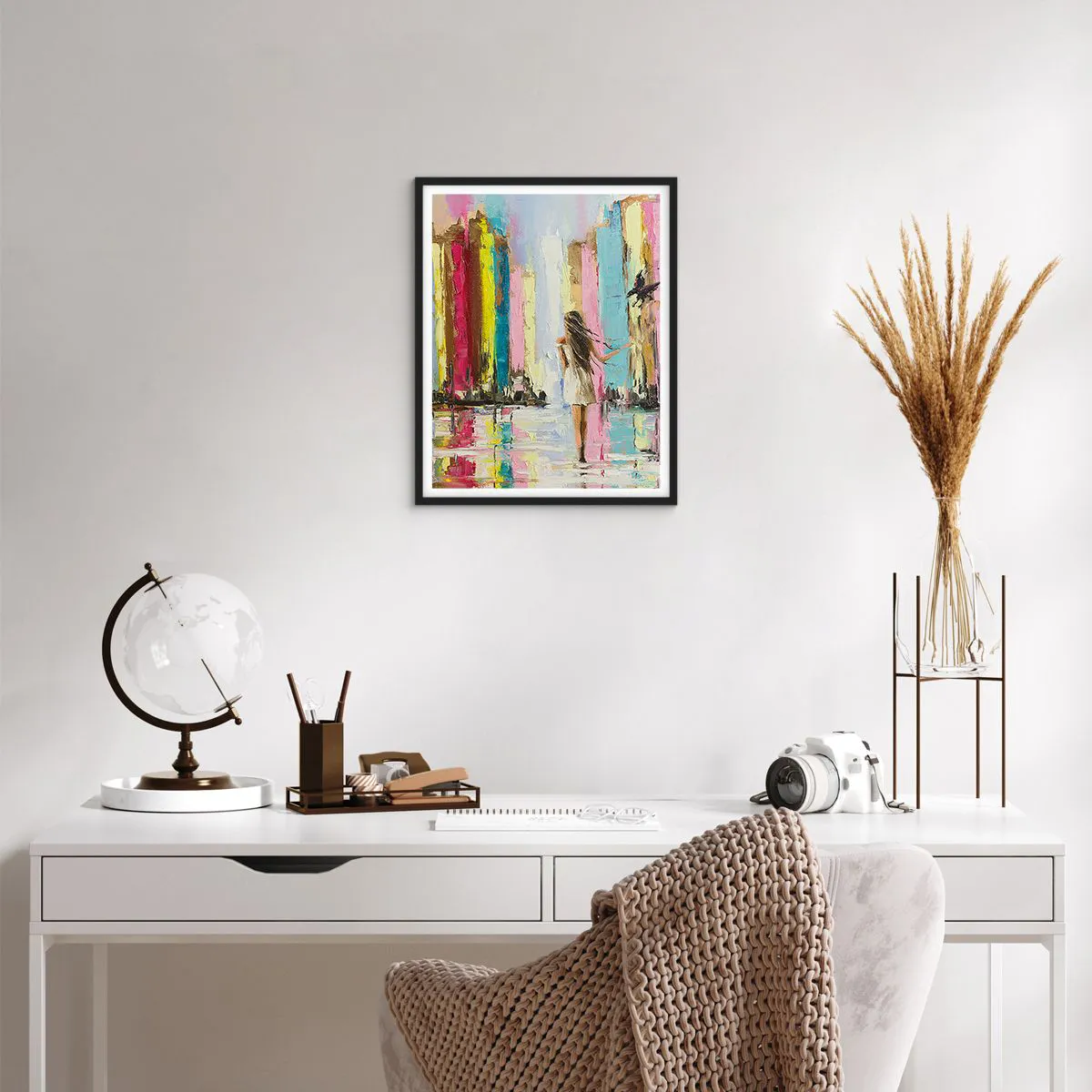 Affiche dans un cadre noir - Poster - Viens avec moi - 40x50 cm