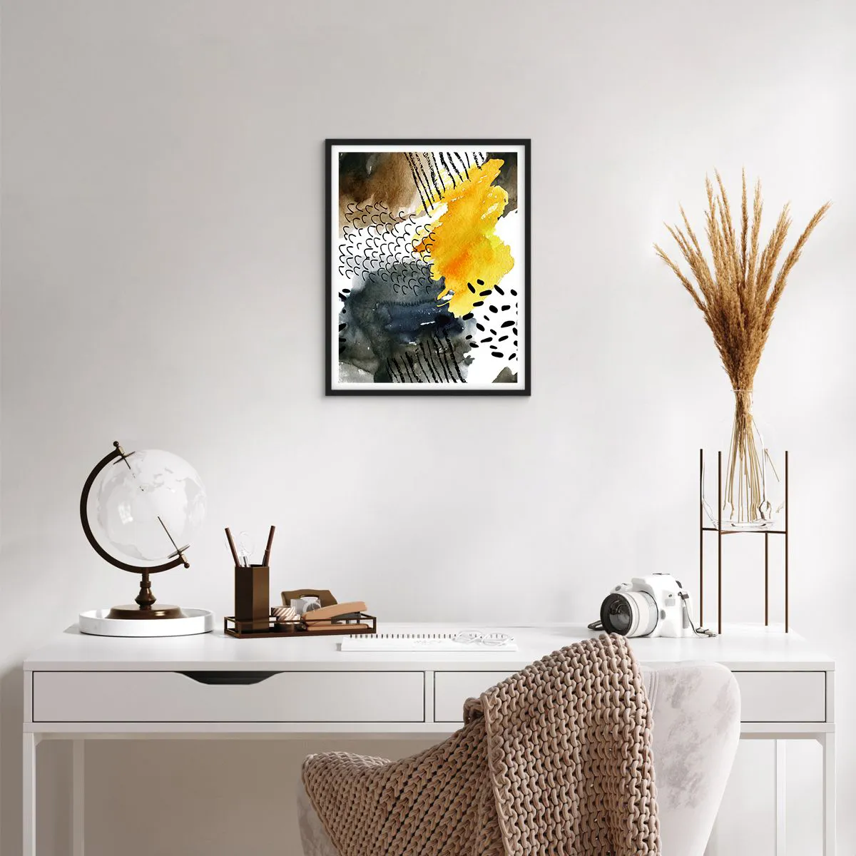 Plakat i sort ramme - Et møde mellem elementerne - 40x50 cm