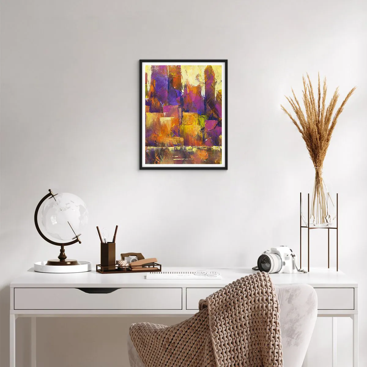 Poster in een zwarte lijst - Metropolitan compositie - 40x50 cm