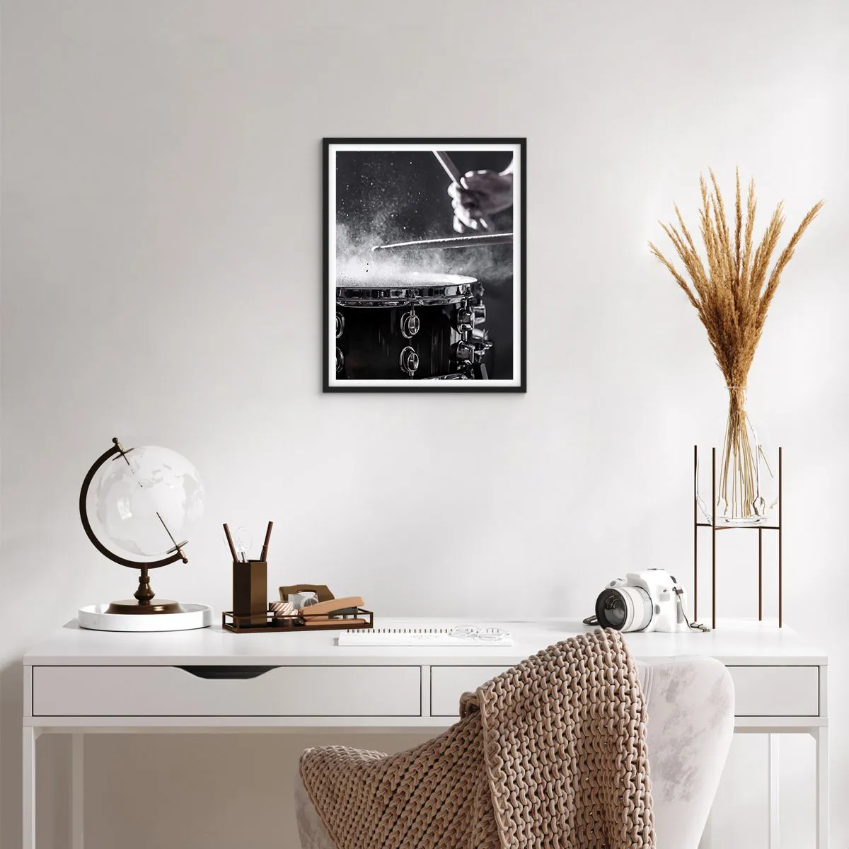 Poster in black frame - Pulse of Music - 40x50 cm