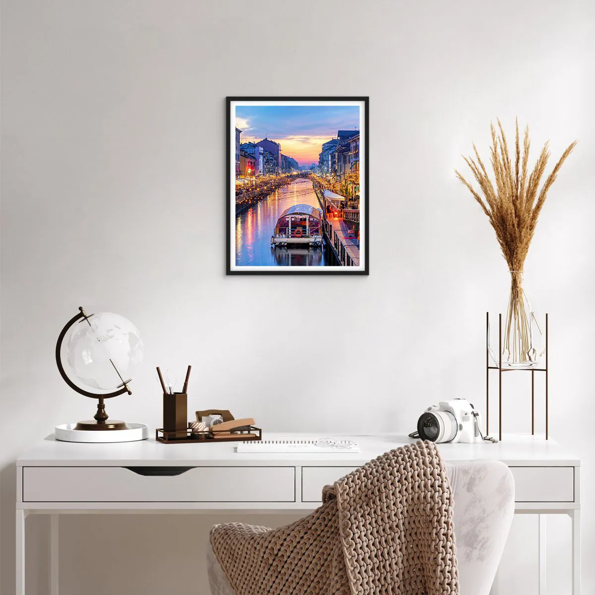 Poster in black frame - Evening of Light and Fun - 40x50 cm