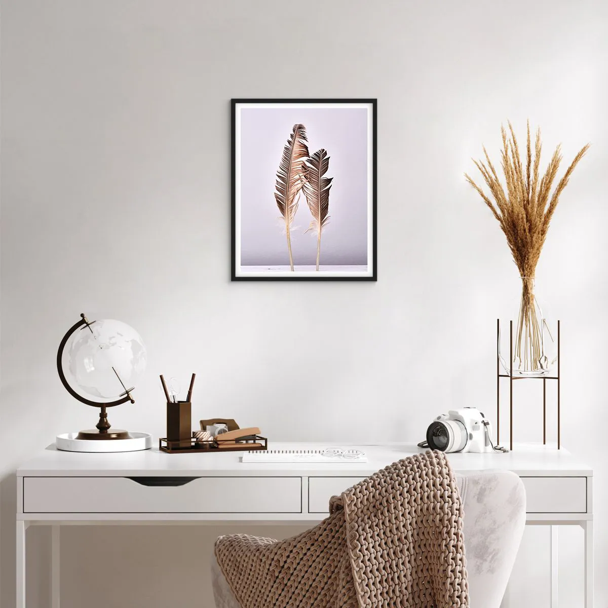 Pôster com moldura preta - Contra o nada - 40x50 cm