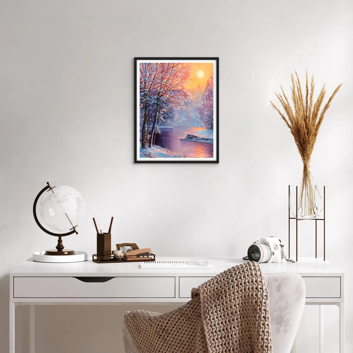 Affisch i svart ram - Vinterns färger - 40x50 cm