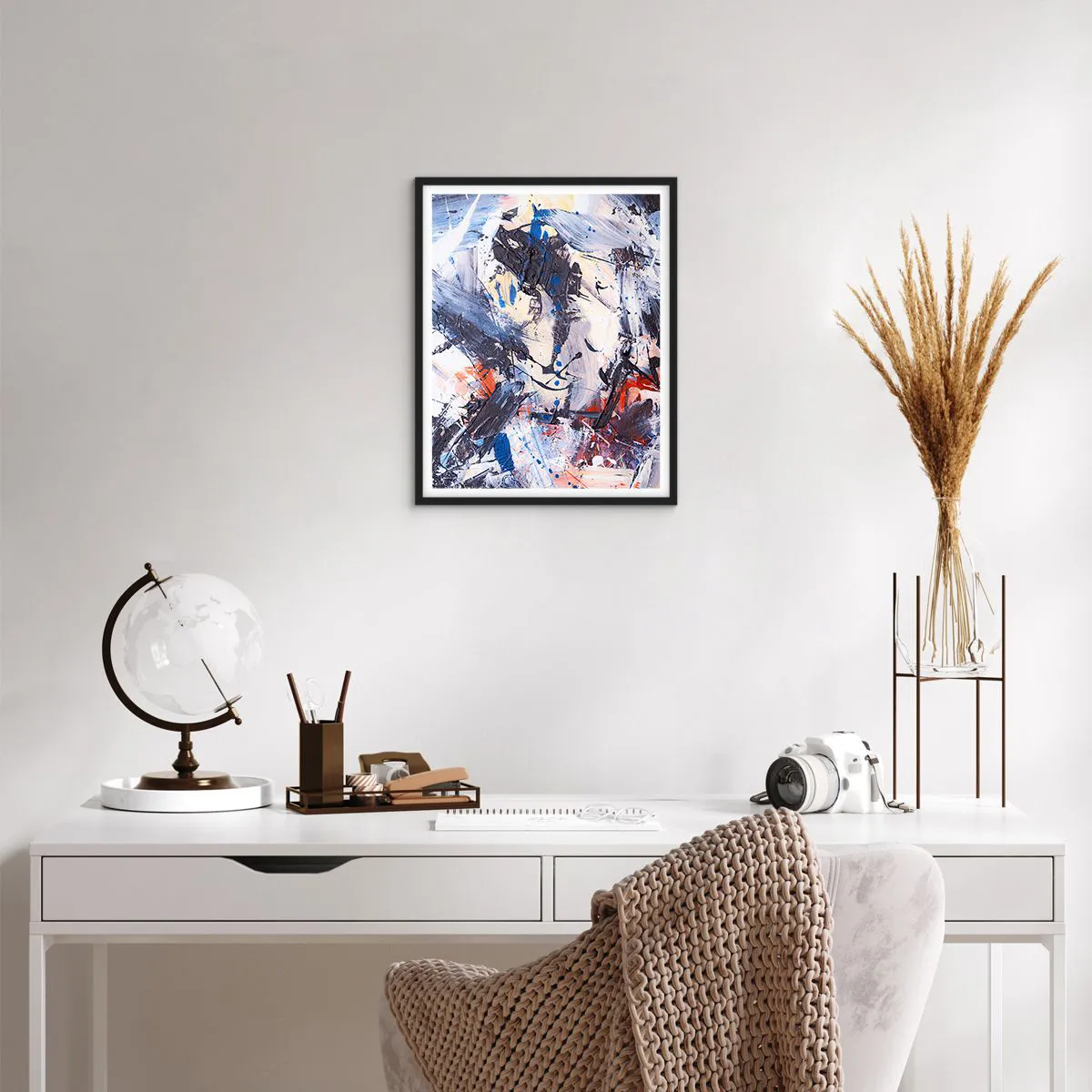 Affisch i svart ram - Abstraktionen galna dans - 40x50 cm