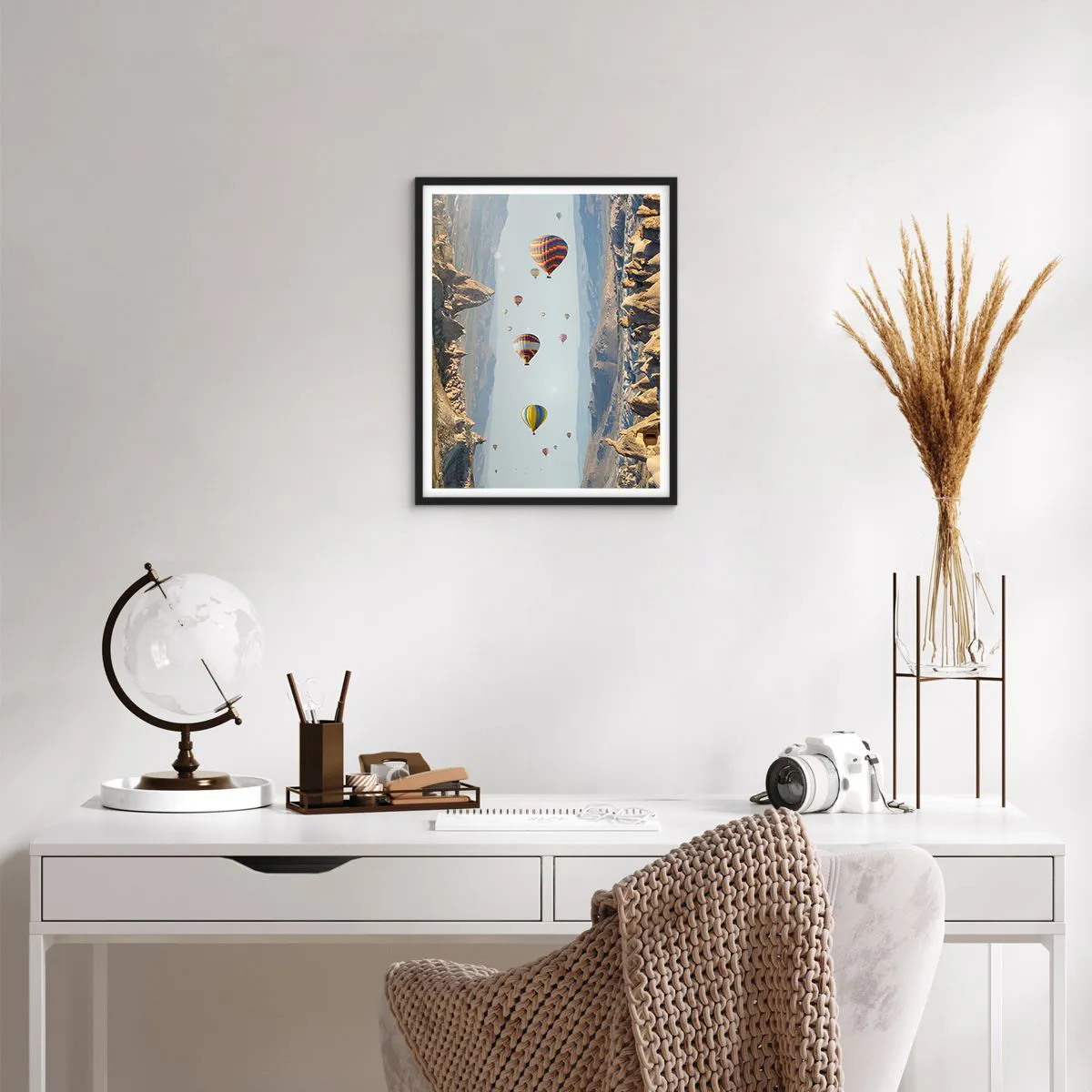 Affiche dans un cadre noir - Poster - Ici, tout est possible - 40x50 cm