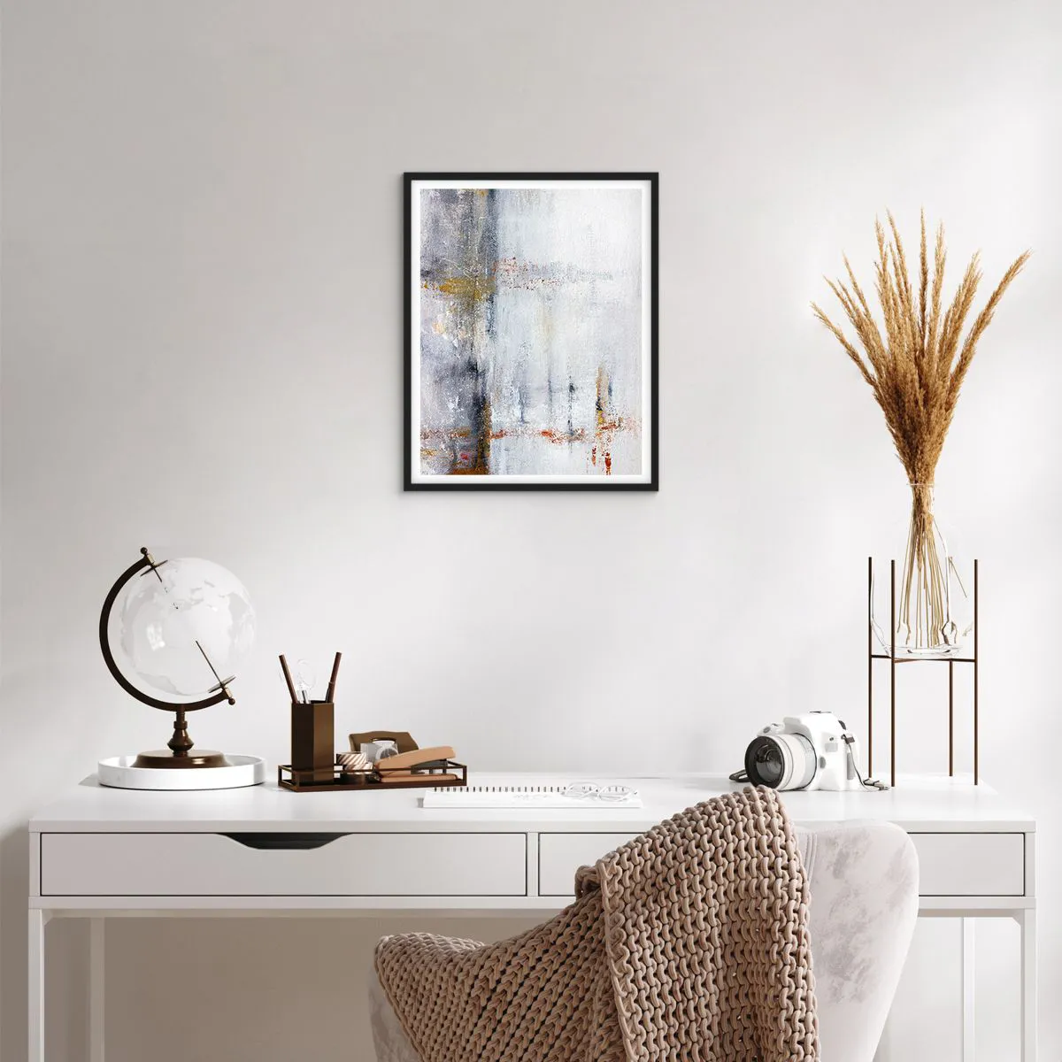 Poster in einem schwarzem Rahmen - Hinter dem Luftvorhang - 40x50 cm