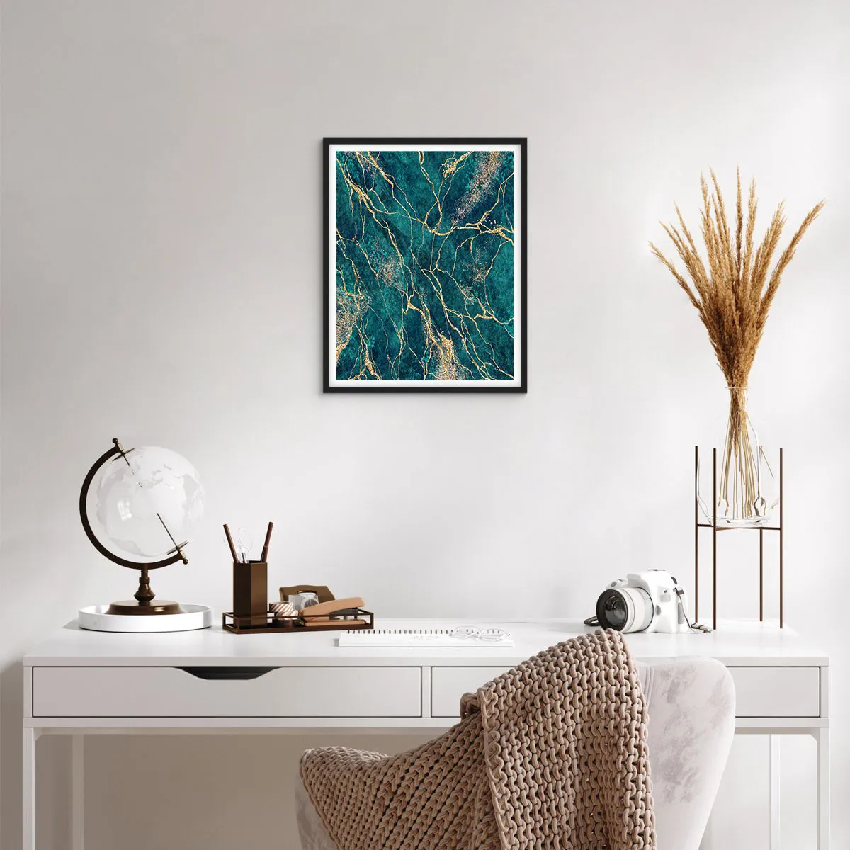 Plakat i sort ramme - Guldåre - 40x50 cm