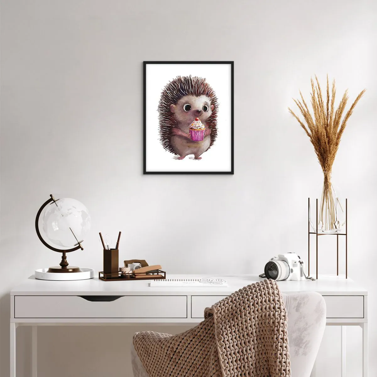 Poster in een zwarte lijst - De vakantie is elke dag - 40x50 cm