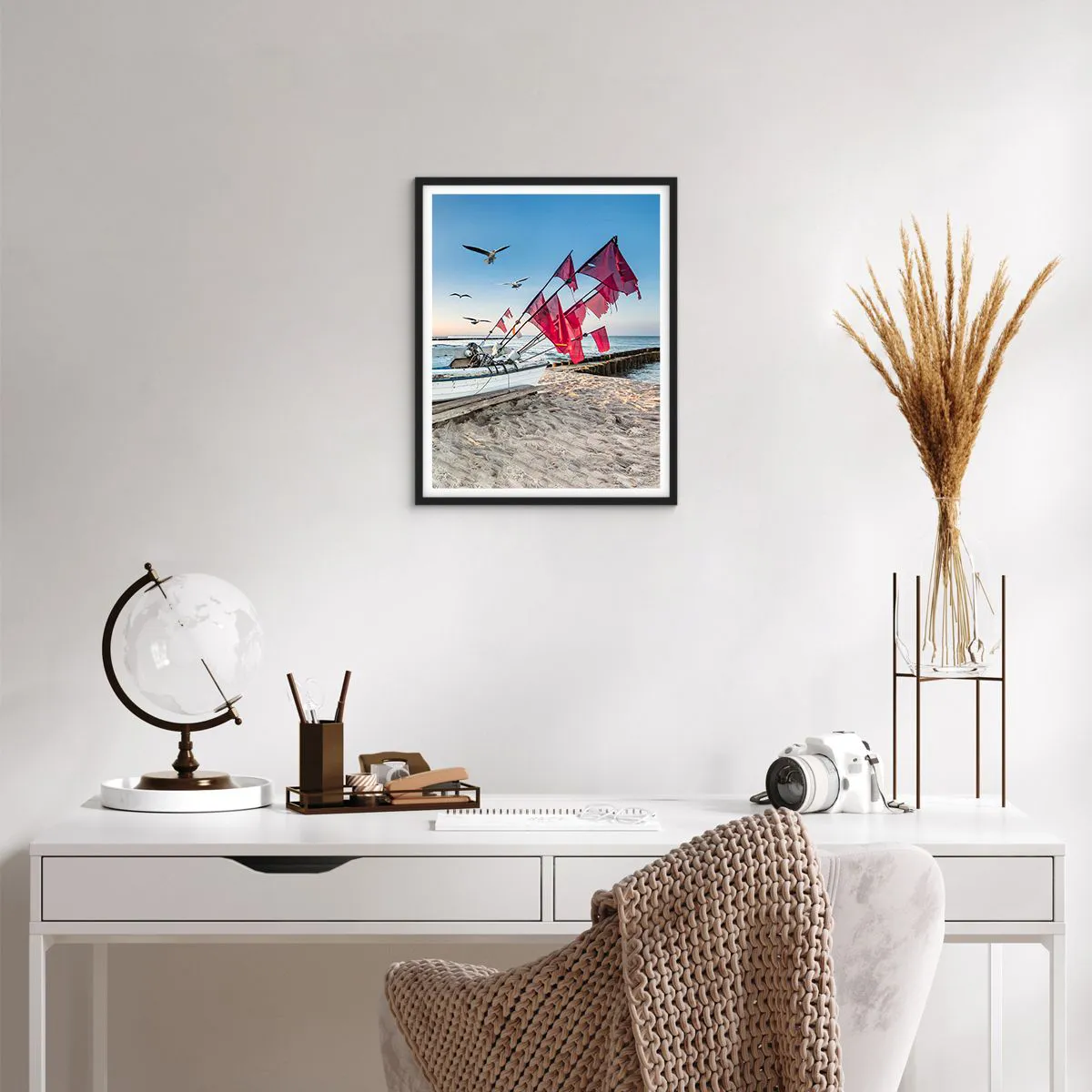 Affiche dans un cadre noir - Poster - Repos mérité - 40x50 cm