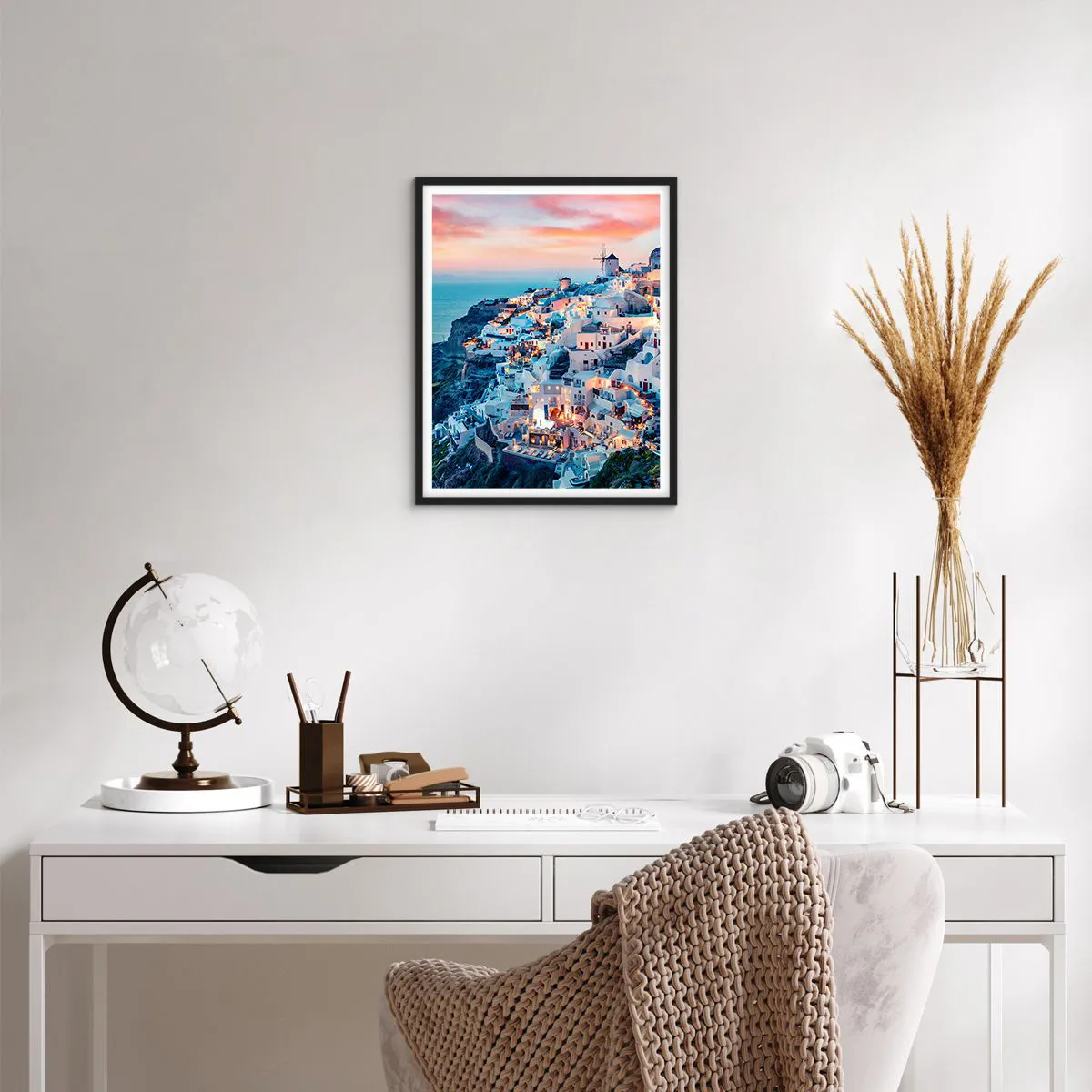 Plakat i sort ramme - Din store græske ferie - 40x50 cm