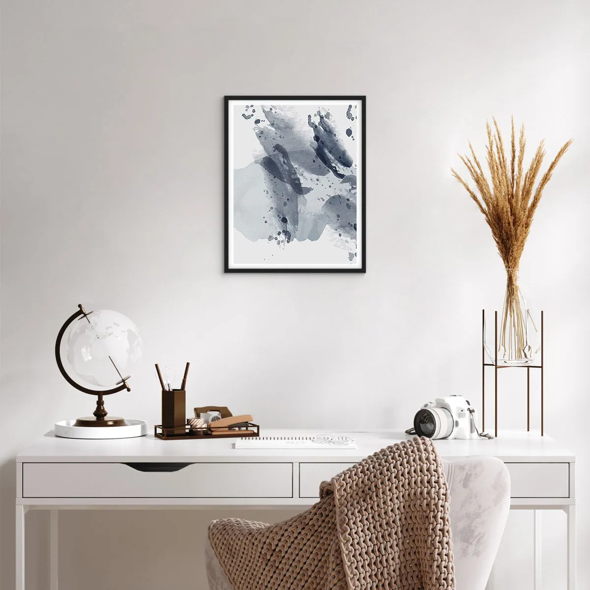 Plakat i sort ramme - En undersøgelse af vandets natur - 40x50 cm