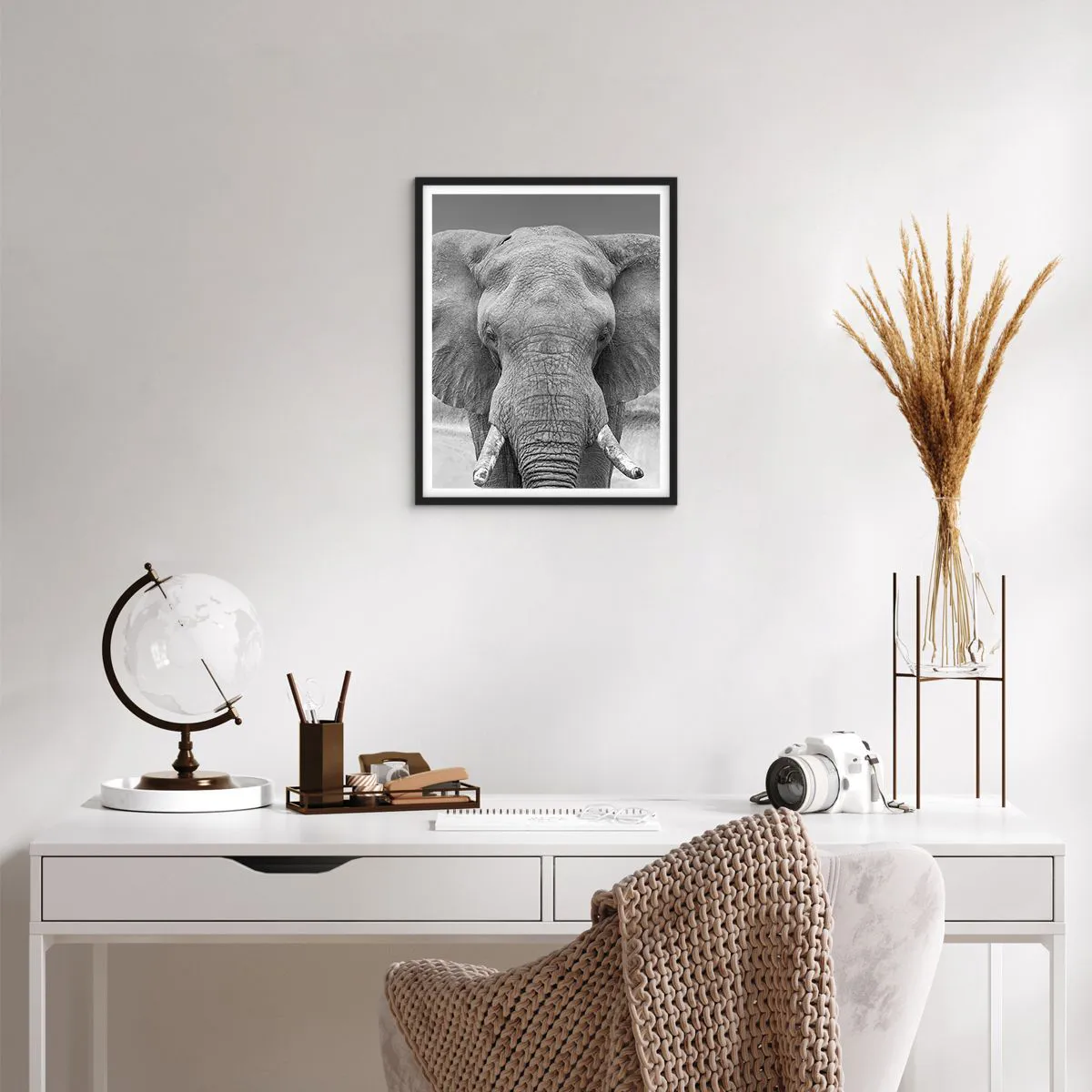 Poster in einem schwarzem Rahmen - Willkommen in meiner Welt - 40x50 cm