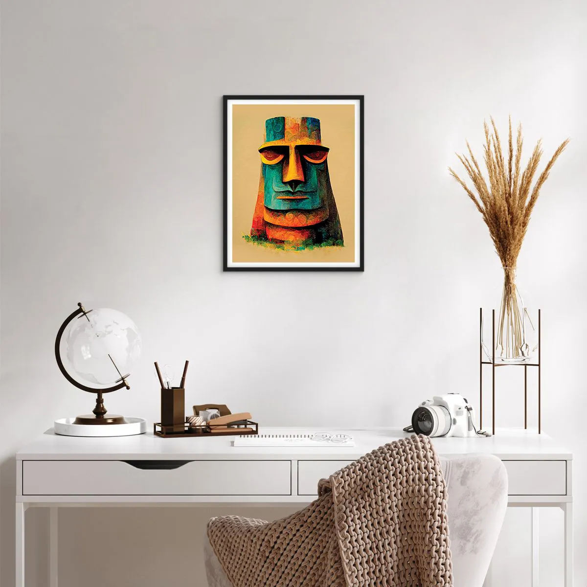 Poster in cornice nera - Statuario, ma simpatico - 40x50 cm