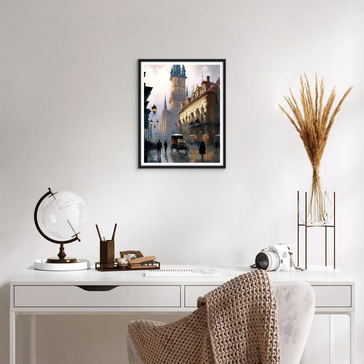 Plakat i sort ramme - Magien i en aften i Prag - 40x50 cm